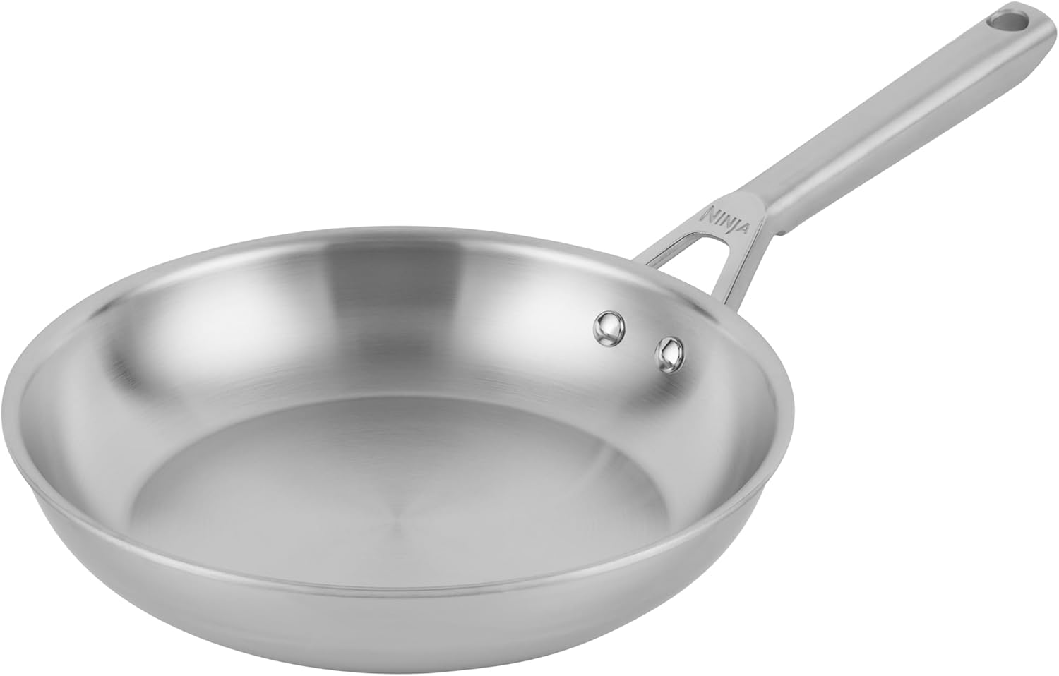 Ninja EverClad C90024EUI Stainless Steel Frying Pan, 24 cm, Suitable for All Hobs, Including Induction, Oven Safe up to 315°C, Base 100% Induction