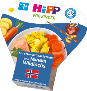 HiPP Children's plate of carrots with potatoes and fine wild salmon from 1 year, 250 g