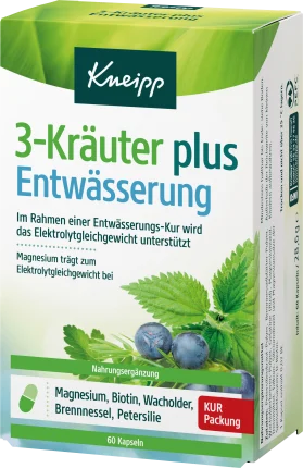 Kneipp drainage 3-herb plus capsules 60 pieces, 28.6 g