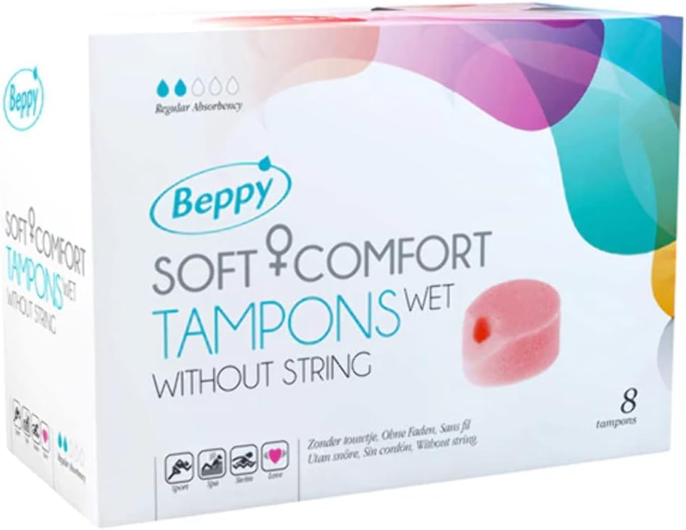Asha Beppy Soft Comfort Tampons with Lubricant Lamination - Pack of 8