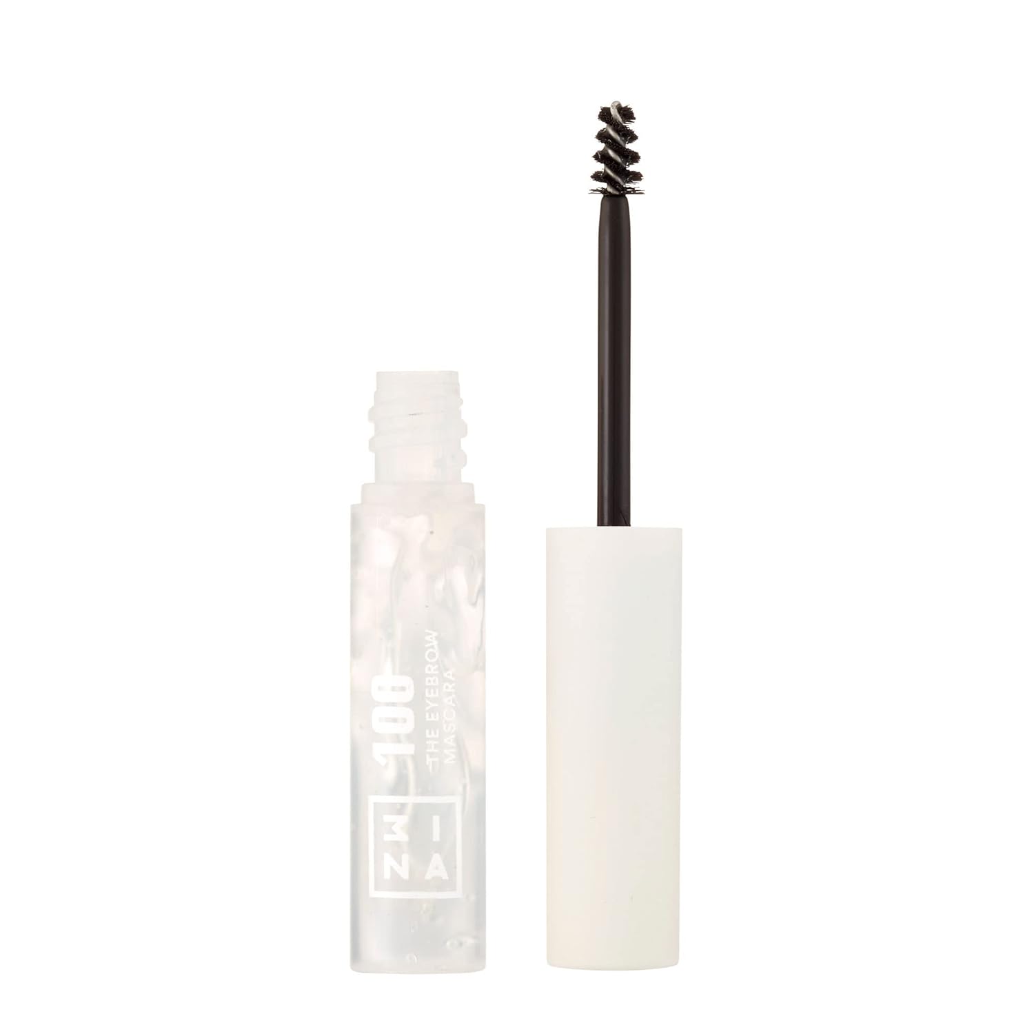 3ina makeup - The Eyebrow Mascara 100 - Transparent - Fixed Volume - Non -Adhesive Gel Formula - Density & Fuller Eyebrows - Multiplier Effect - Gel Formula - Vegan - Cruethy Free