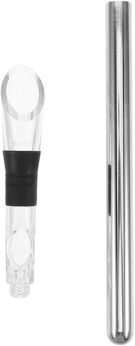 DOITOOL Store DOITOOL Stainless Steel Wine Cooling Rod with Pourer and Aerator, Fast Beverage Cooler for Wine, Beer, Juices, Reusable Bottle Cooler for Home and Kitchen