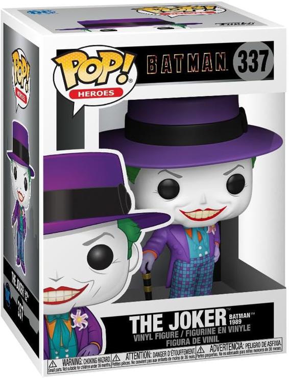 Funko Pop! Heroes: DC Batman 1989 - The Joker with Hat - 1/6 Quote for Rare Chase Variantase - DC Comics - Vinyl Collectible Figure - Gift Idea - Official Merchandise - Comic Books Fans