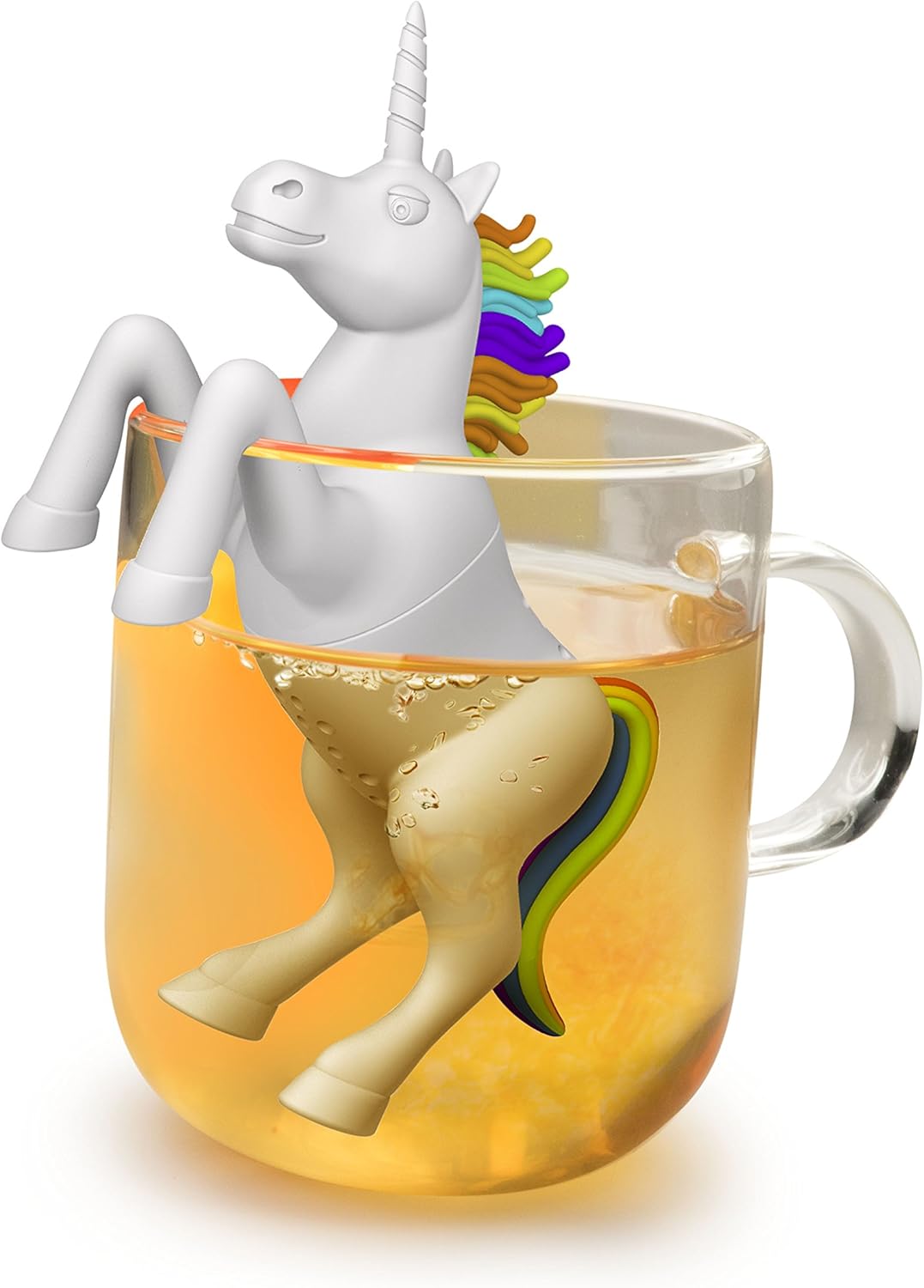 Winkee Store Winkee Cute Animal Tea Strainer – Tea Infuser for Loose Tea – Funny Tea Infuser – Tea Strainer for Cup – Spice Strainer Silicone – Tea Capsule Animal Figure (Unicorn)