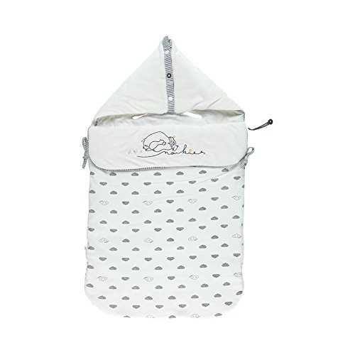 Noukies BB1850.07 Timeless Car Seat Sleeping Bag, White