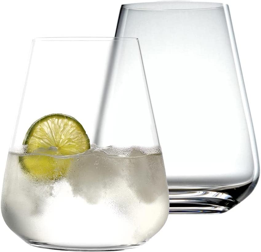 Stölzle Lausitz Water Cup Q1 570 ml Set of 2 Water Glasses Handmade and Mouth-Blown Hand Wash Recommended Highest Quality