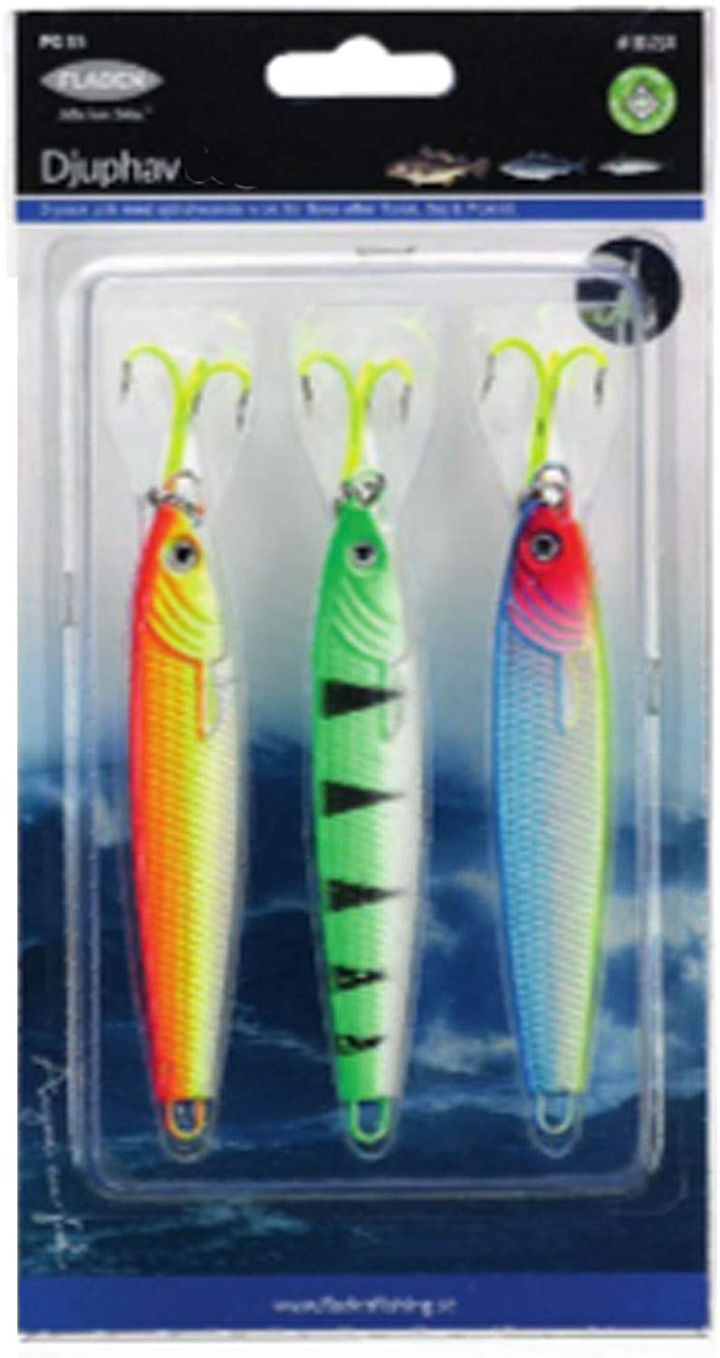Fladen Djuphav Pirk Set - This 3-Piece Set Includes Different Coloured Pirk