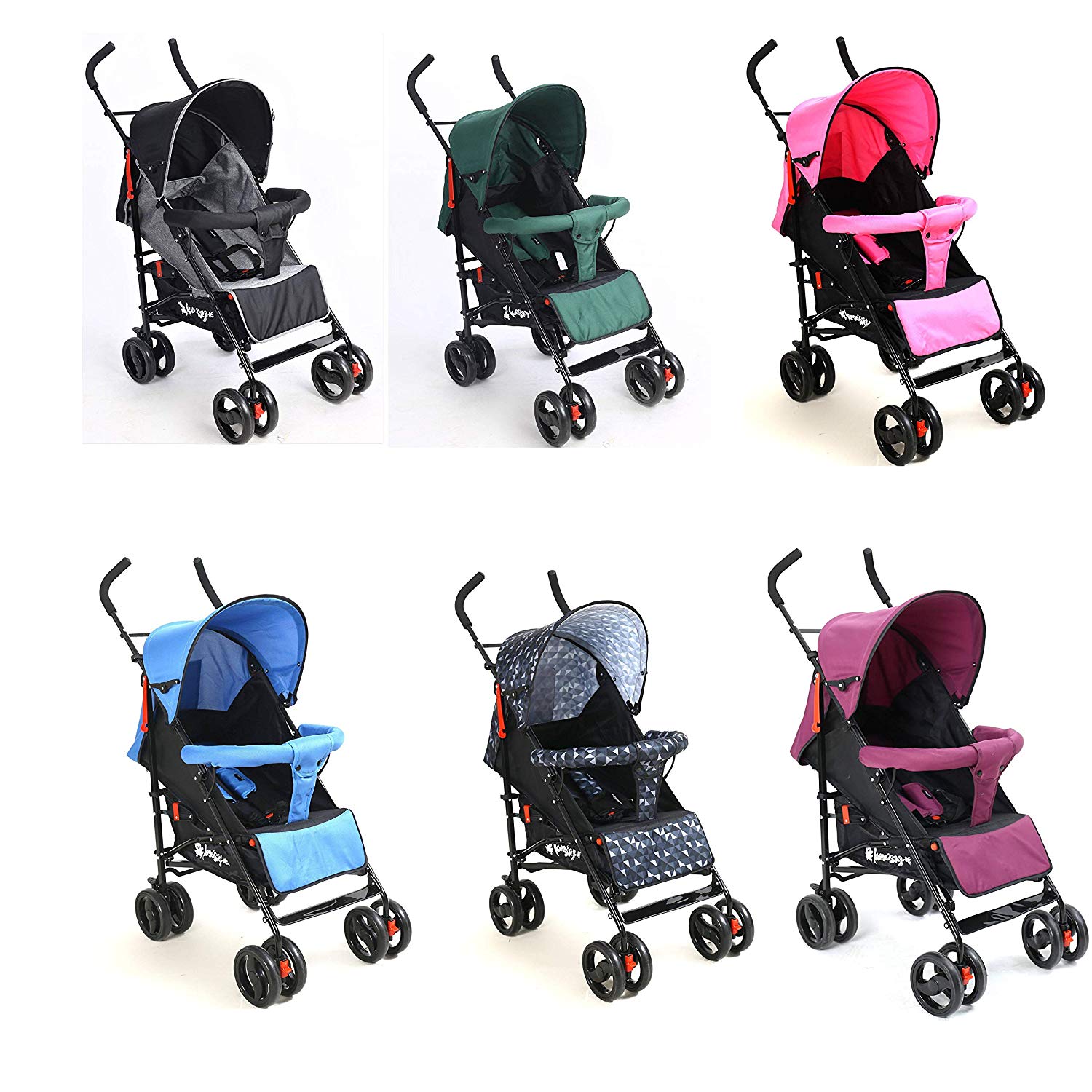 Kidmeister S9 Buggy Jogger Pushchair / Pushchair / Pushchair / Pushchair / Reclining Position with Multiple Adjustable Backrest Black