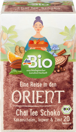 dmBio Spiced chai tea chocolate (20 bags), 40 g