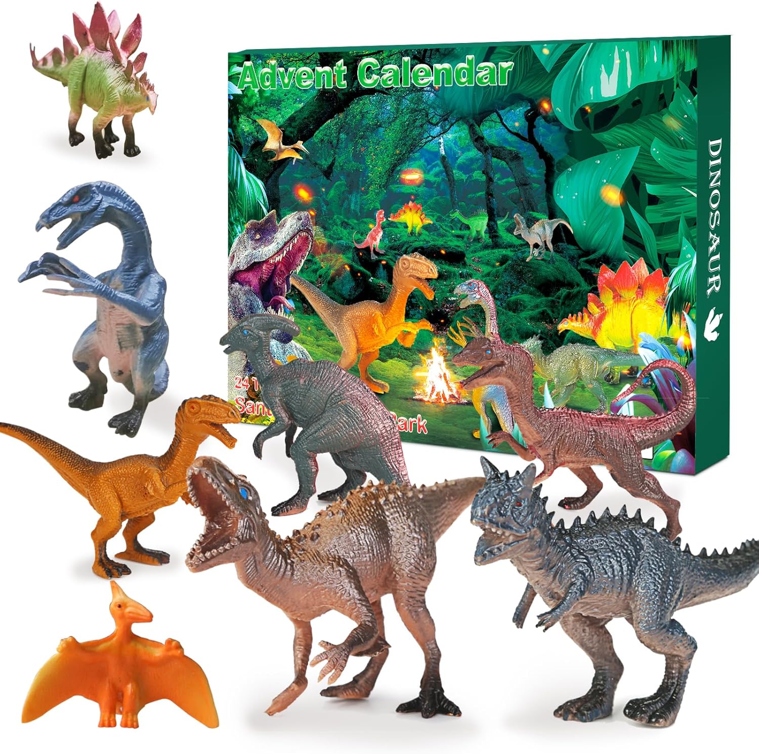 Dinosaur Advent Calendar 2025 Children Boys 24 Days Countdown Calendar, 24 Different Dino Styles, Reusable, Christmas Surprise Gift for Boys, Girls, Son, Nephew, Grandson