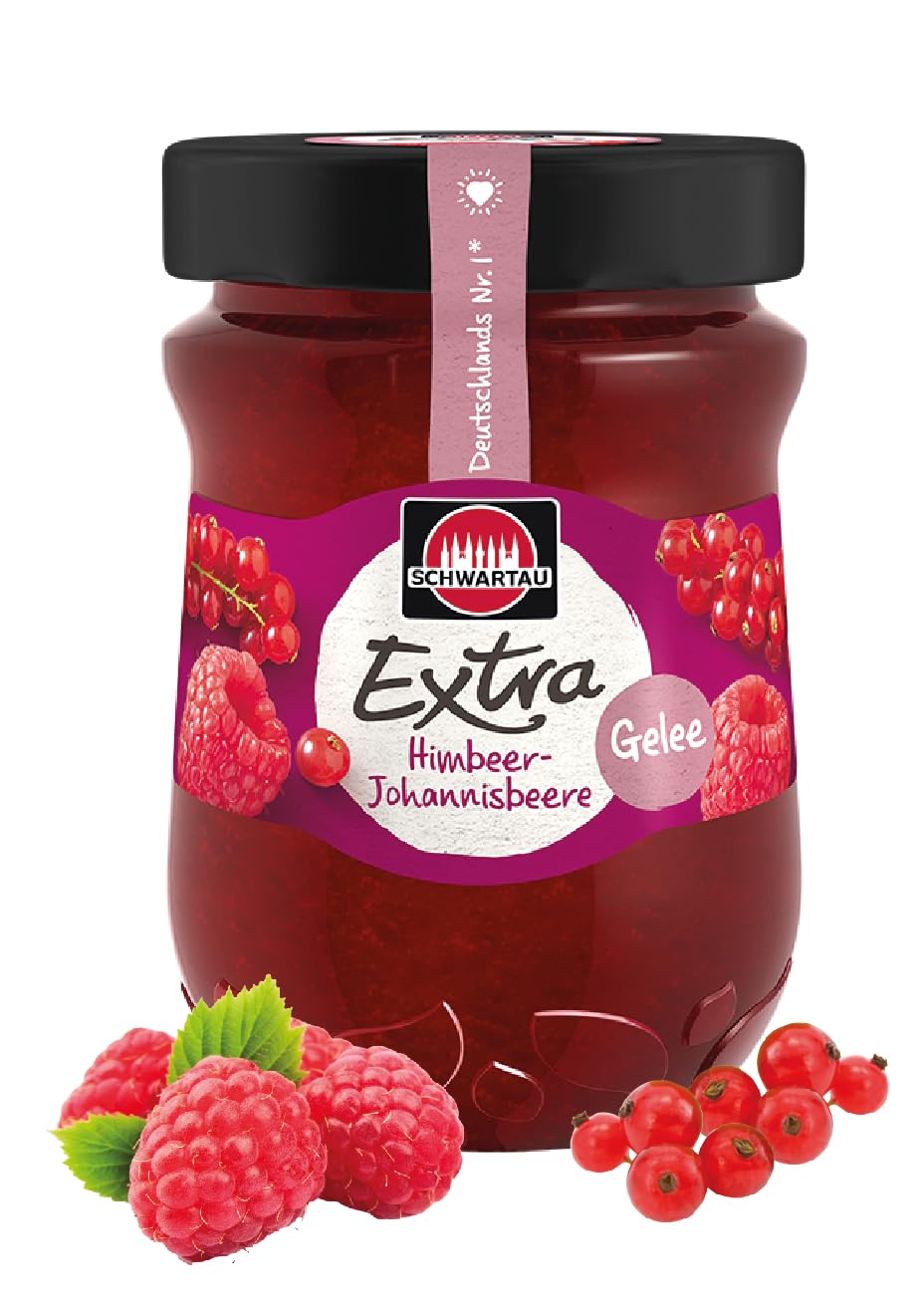 Schwartau Extra Raspberry Currant Jam, 340g