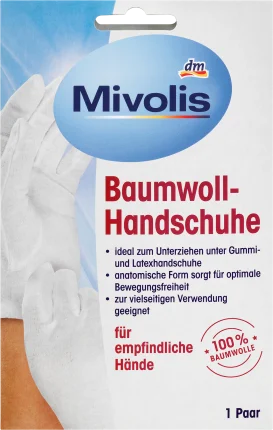 Mivolis Cotton gloves (1 pair), 1 hour