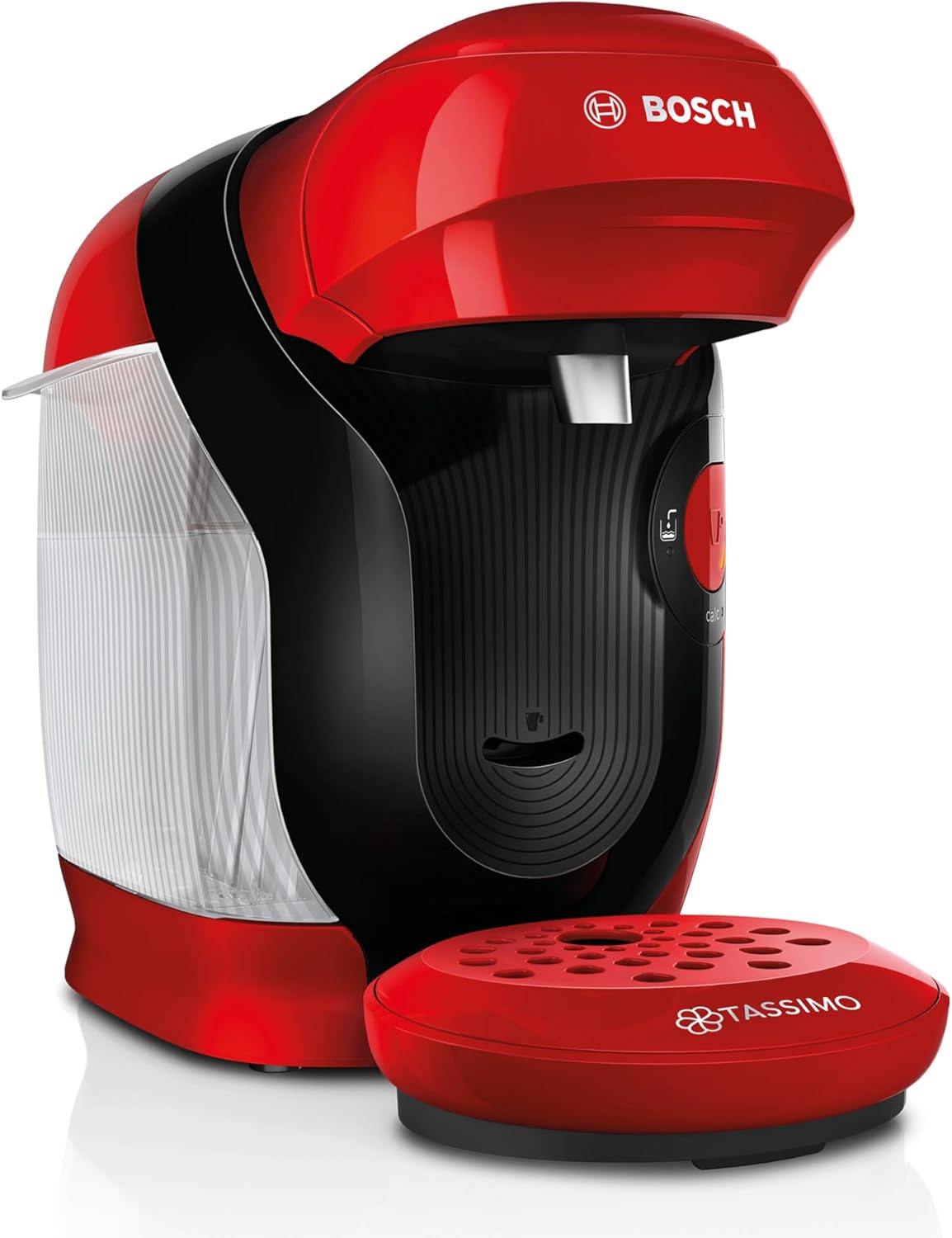 Bosch Tassimo Style Friendly TAS113E Capsule Machine, Over 70 Drinks, Suitable for All Cups, Fully Automatic, Sustainable, Space-Saving, 1400 W, Red