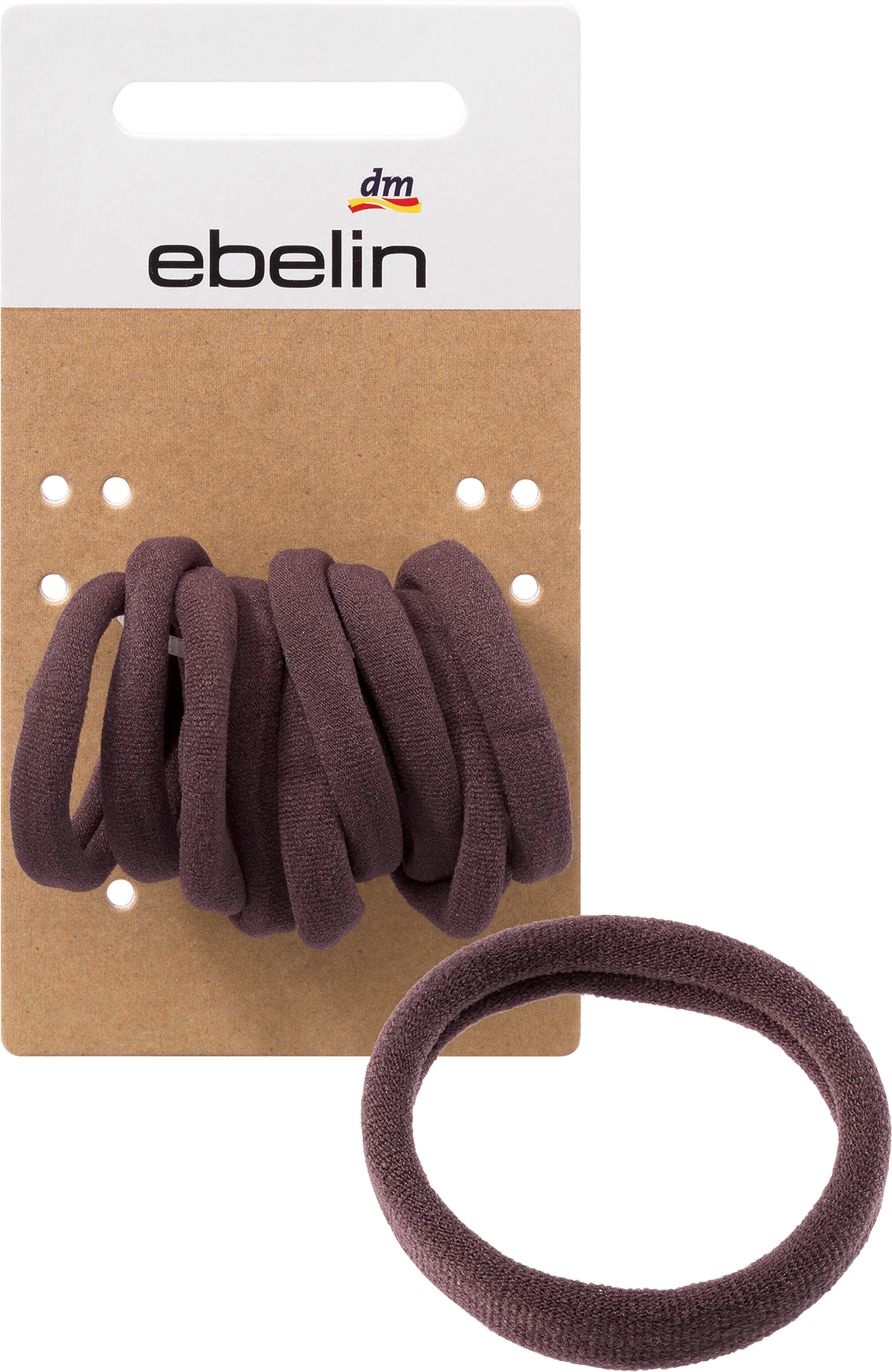ebelin Hair Ties Small Brown, 9 Pcs