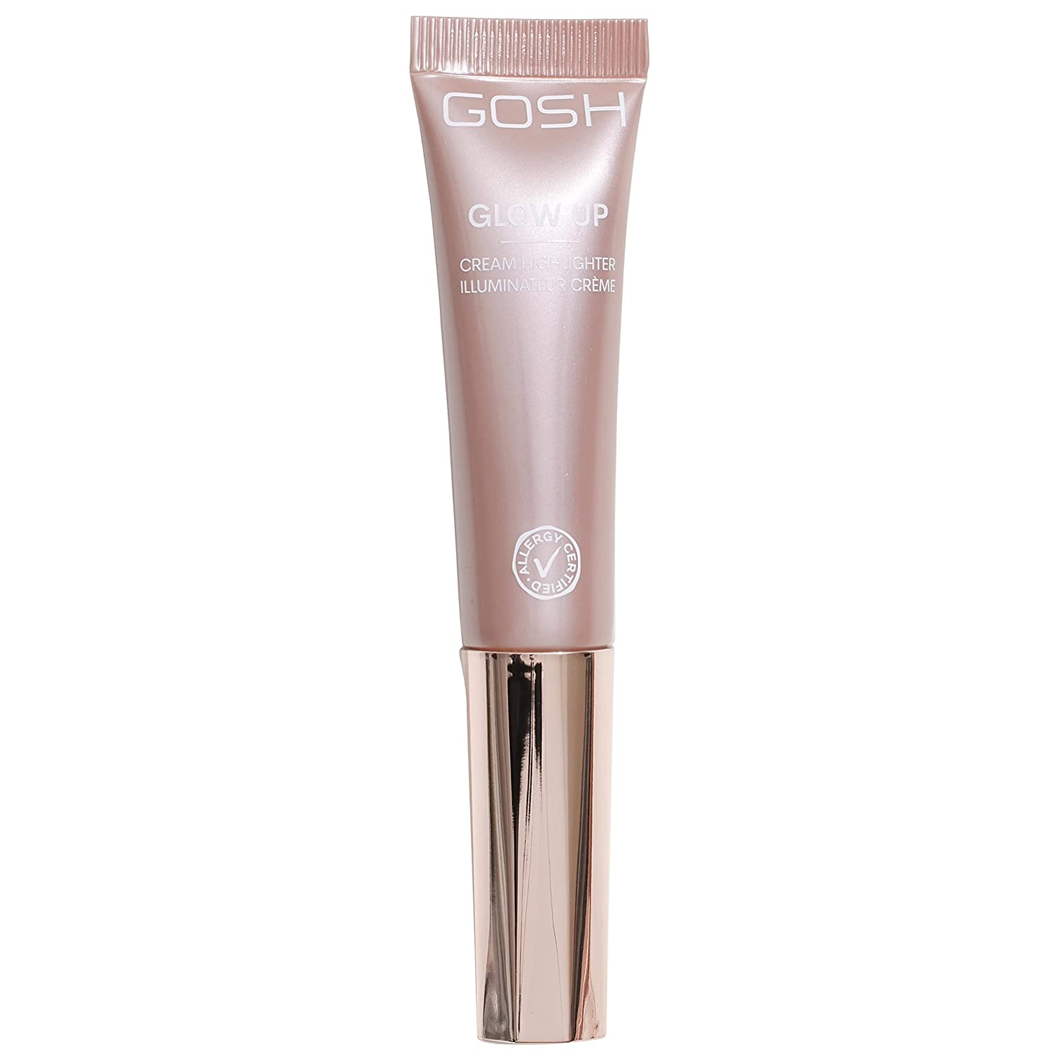 Gosh Cream Highlighter Glow-Up I Liquid Highlighter for Face and Body I For Defined Facial and Gentle Transitions, Long-Lasting Cream Highlighter, Vegan and Allergy Certified, 001 Pearl, ‎001