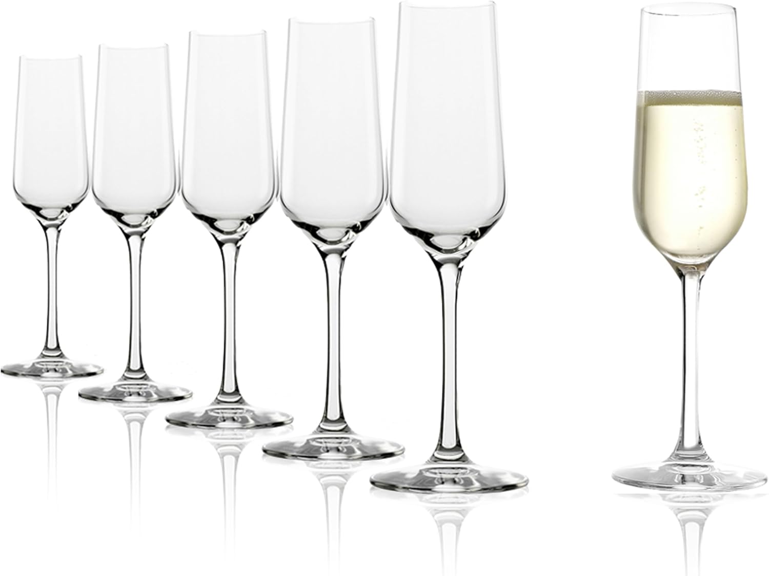 Stölzle Lausitz Revolution Glasses, Set of 6 Wine Glasses, Highly Functional Wine Glasses, Dishwasher-Safe, clear, 200 ml