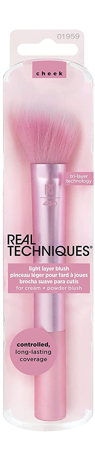 Real Techniques Lightweight Multi Layer Blush Cream Powder Blush Brush, ‎ivory-coloured