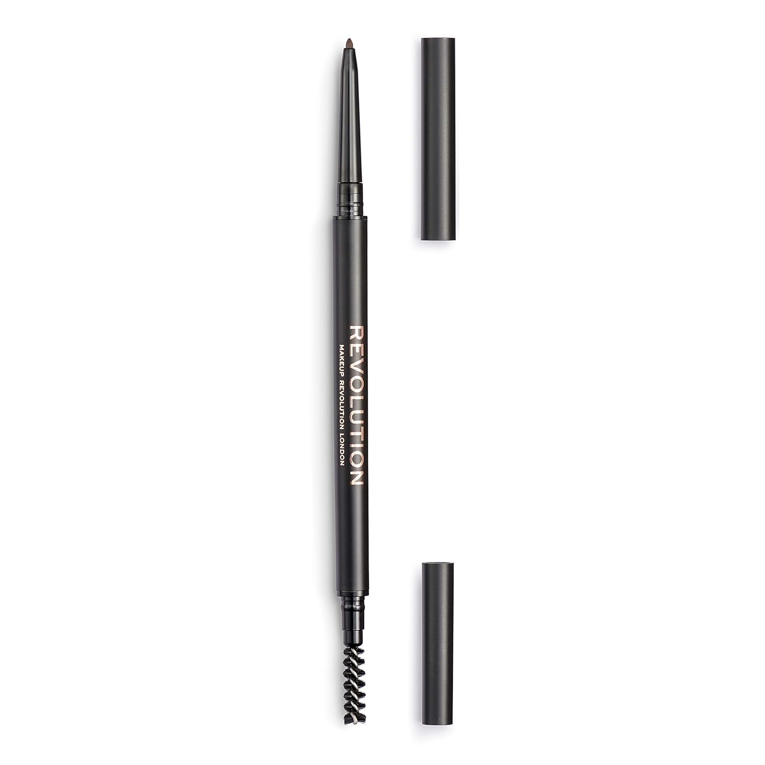 Makeup Revolution, Precision Brow Pencil Dual Ended Eyebrow Pencil with Spoolie Brush Fine Tip Medium Brown 9G