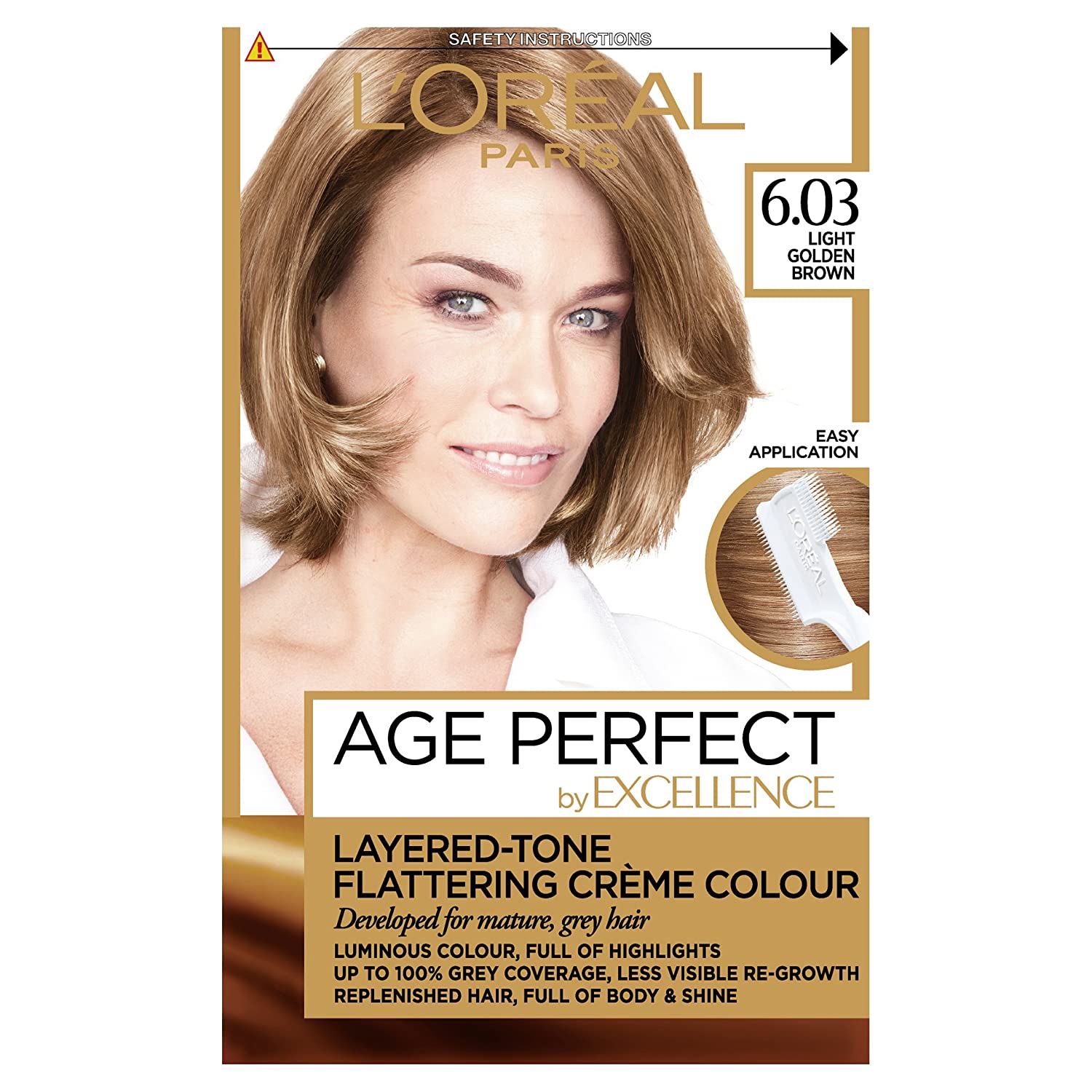 l'oréal paris L \ 'Oreal Age Perfect Light Golden Brown 6.03, 280 g, brown. ‎light