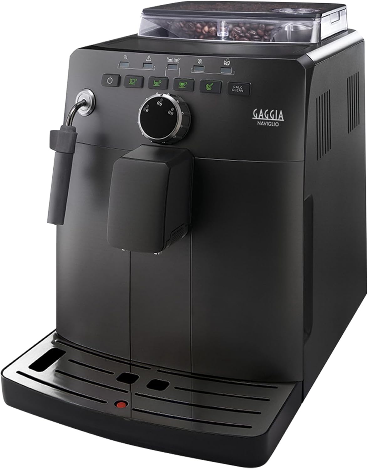 Gaggia Naviglio Black HD8749/01 Fully Automatic Coffee Machine for Espresso and Cappuccino, Coffee Beans, 15 Bars, 1850 W, Black, 100% Made in Italy