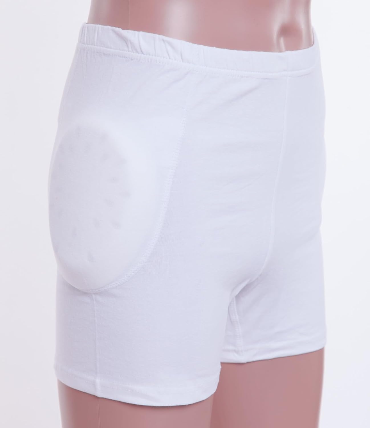 Comfort & Care Apparel Store Hip Protector Set (3-Piece) with 1 Pair of Hip Pads - Comfortable Set, Easy to Insert Pad with Maximum Shock Absorption for Optimal Hip Protection, Ideal for Day and Night (White, XXL)