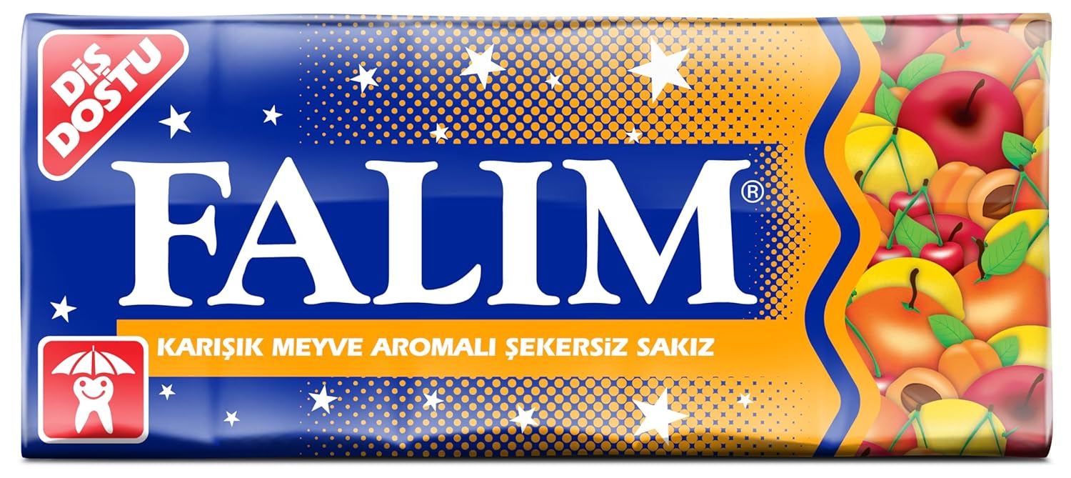 Falim Chewing Gum, Tutti Frutti, sugar free (20 x 5 Pieces / 140 g)