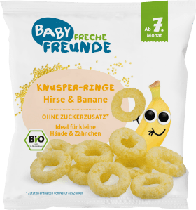 FRECHE FREUNDE Babysnack Knusper-rings millet & banana, from 7 months, 20g, 20 g