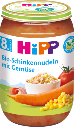 HiPP Menu Organic ham noodles with vegetables from the 8th month, 220 g
