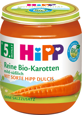 HiPP Vegetables Pure organic carrots from the 5th month, 125 g