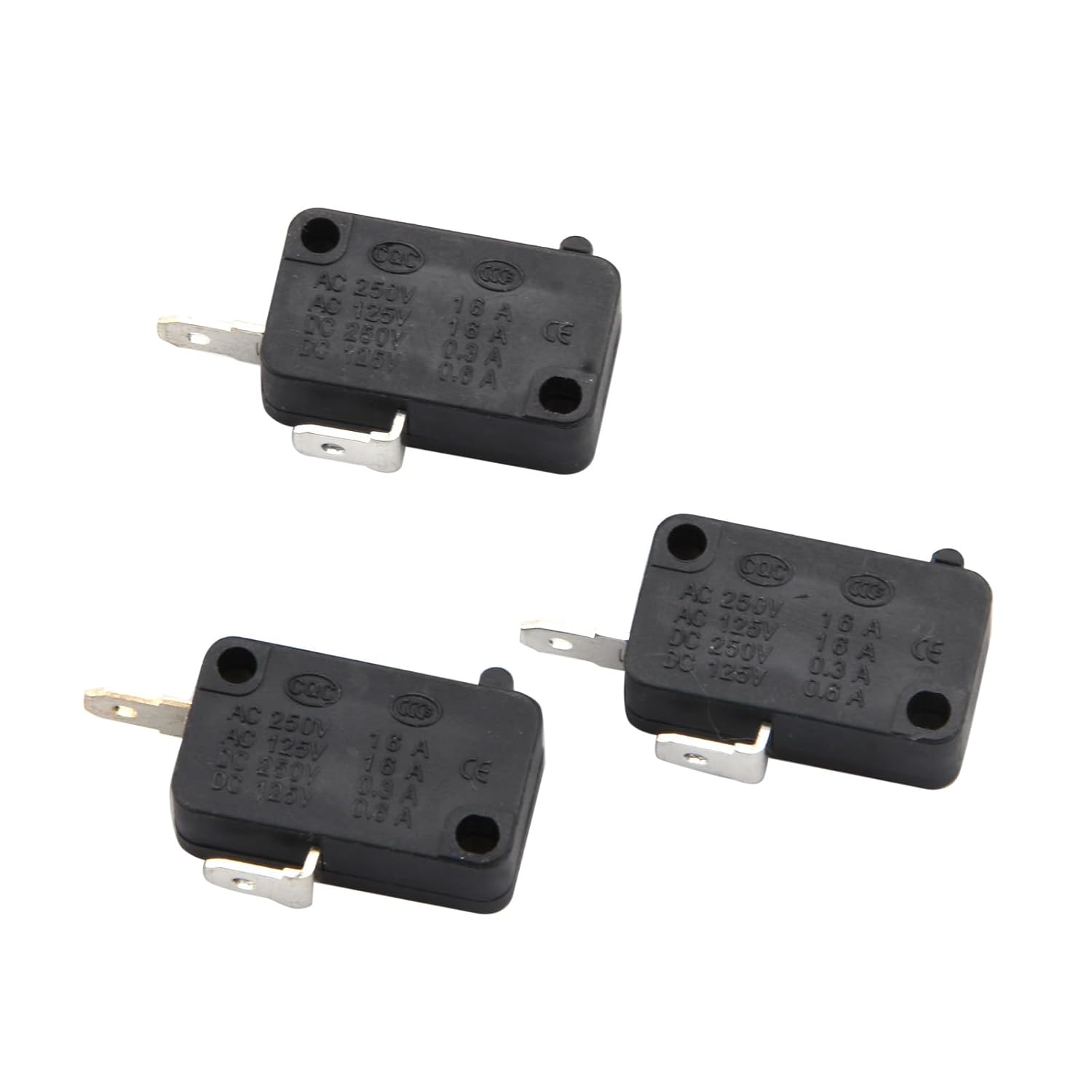 Microwave door switches, 2 pieces, normally open and 1 normally closed SPST contact, suitable for GE appliances, 3 pieces