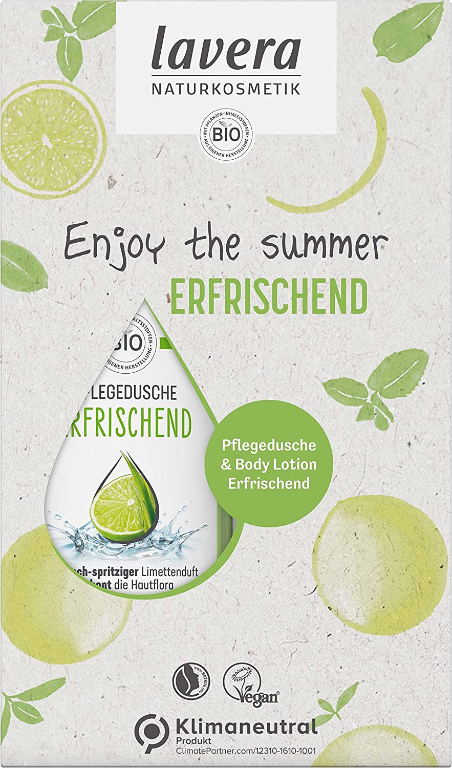 lavera Gift Set Enjoy the Summer Refreshing - Natural Cosmetics - Vegan - 1, ‎green