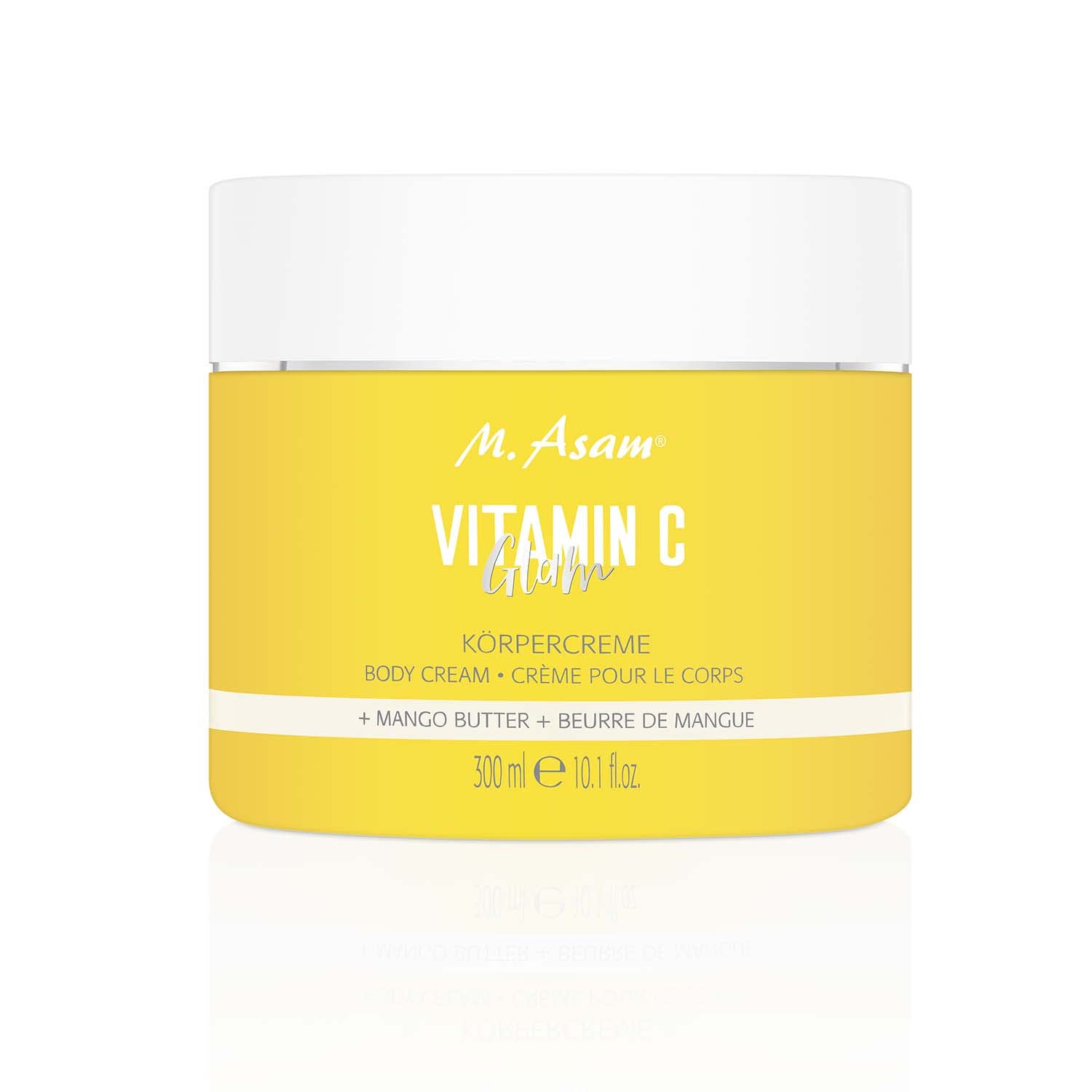M. Asam Vitamin C Glam Body Cream (300 ml) - Moisturising & Protective Body Cream for Soft Skin thanks to Mango Butter & Maracuja Oil