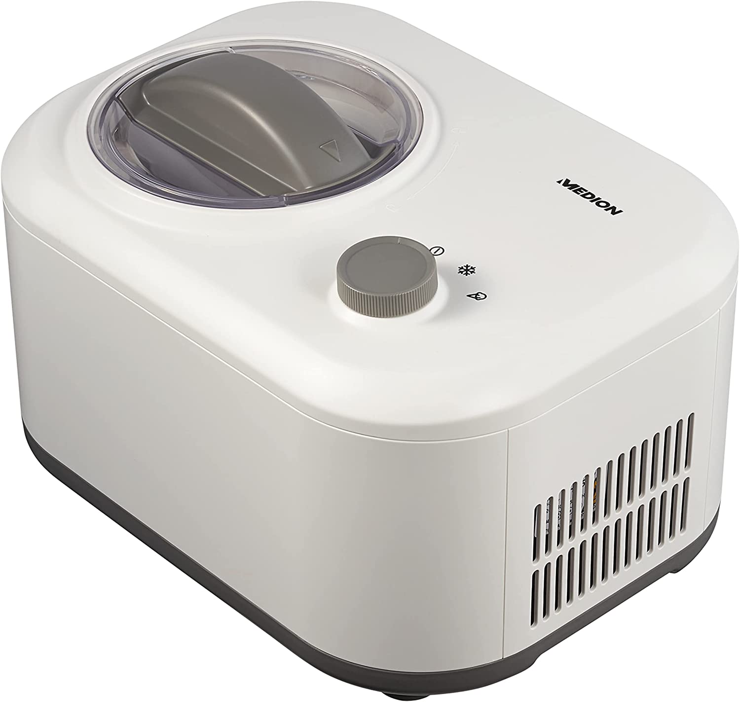 MEDION MD 10169 Ice Cream Maker with Compressor 1 Litre 100 Watt Aluminium Container Preparation Time Max. 60 Minutes