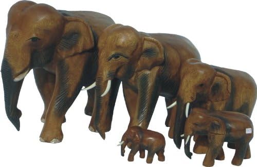 Kunsthandwerk Asien Running Elephant Wooden Elephant