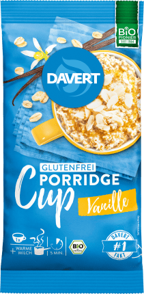 Davert Snack Porridge Cup Vanilla gluten-free, 65 g
