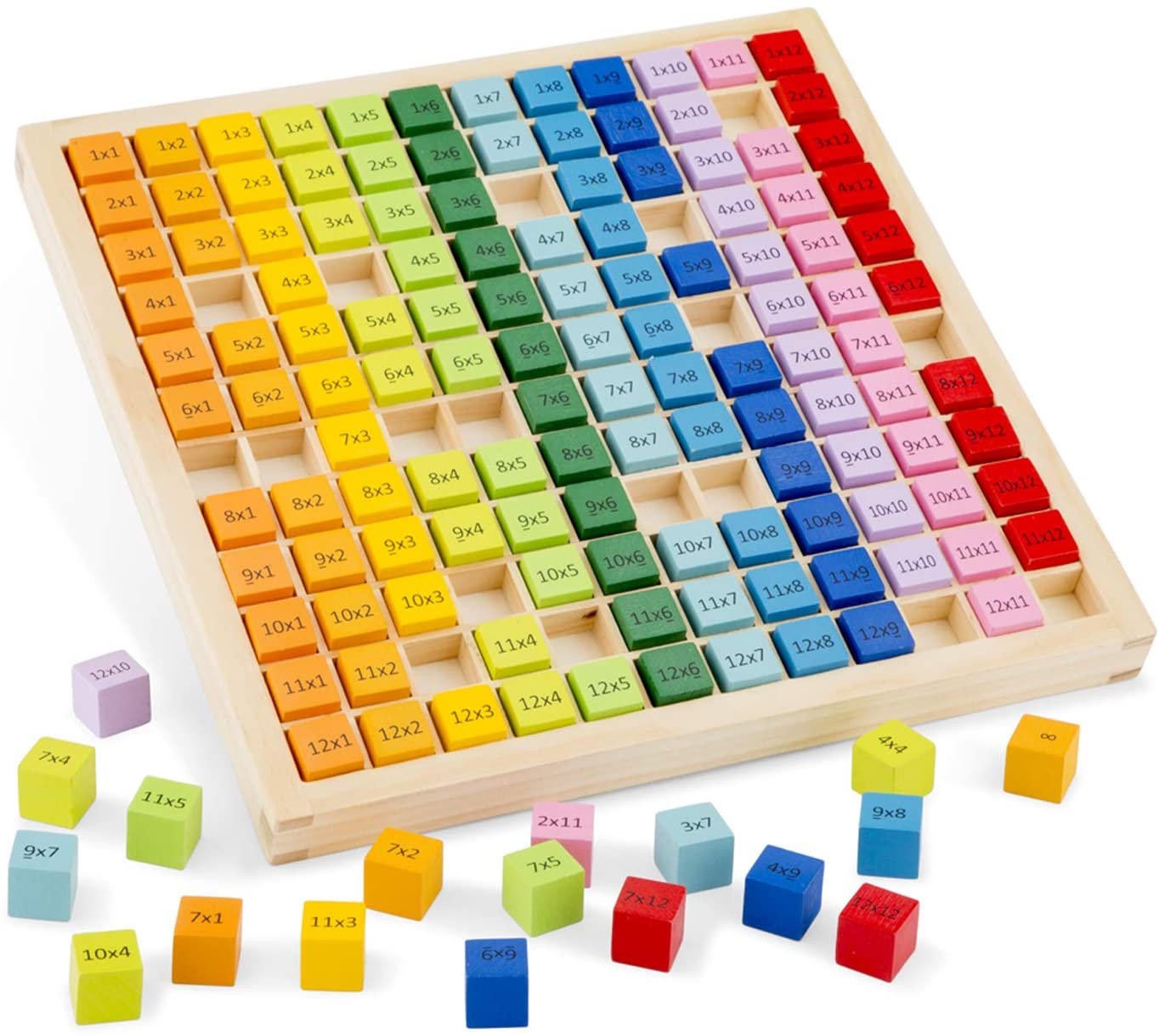 New Classic Toys 10511 Times Table Tray, Multicoloured