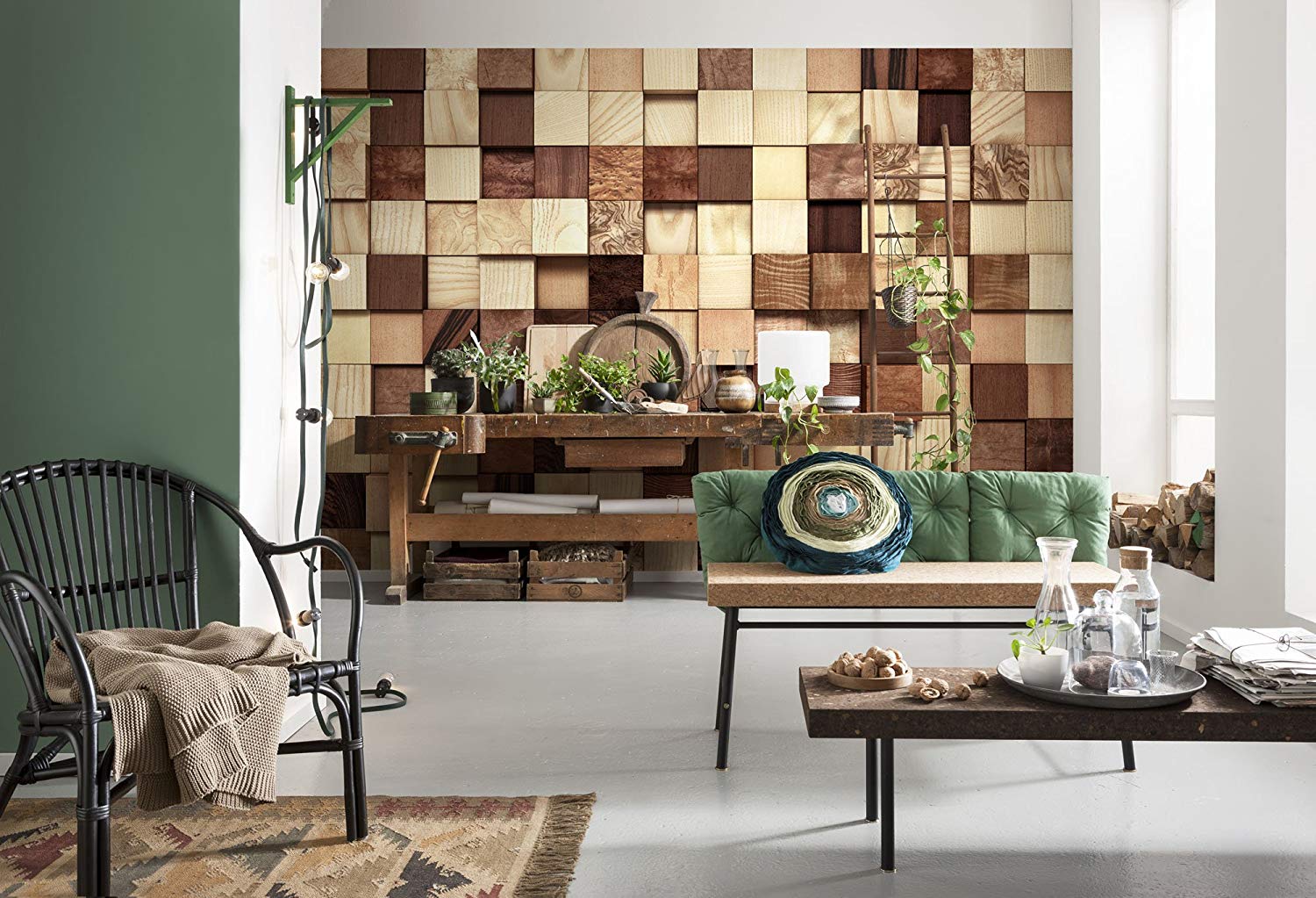 Komar Mural - Wooden Cubes