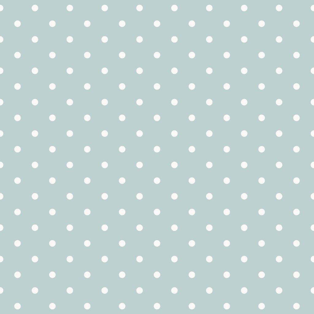BorasTapeter A Vintage Book 1678 Fleece Wallpaper Polka Dots White On Turquoise