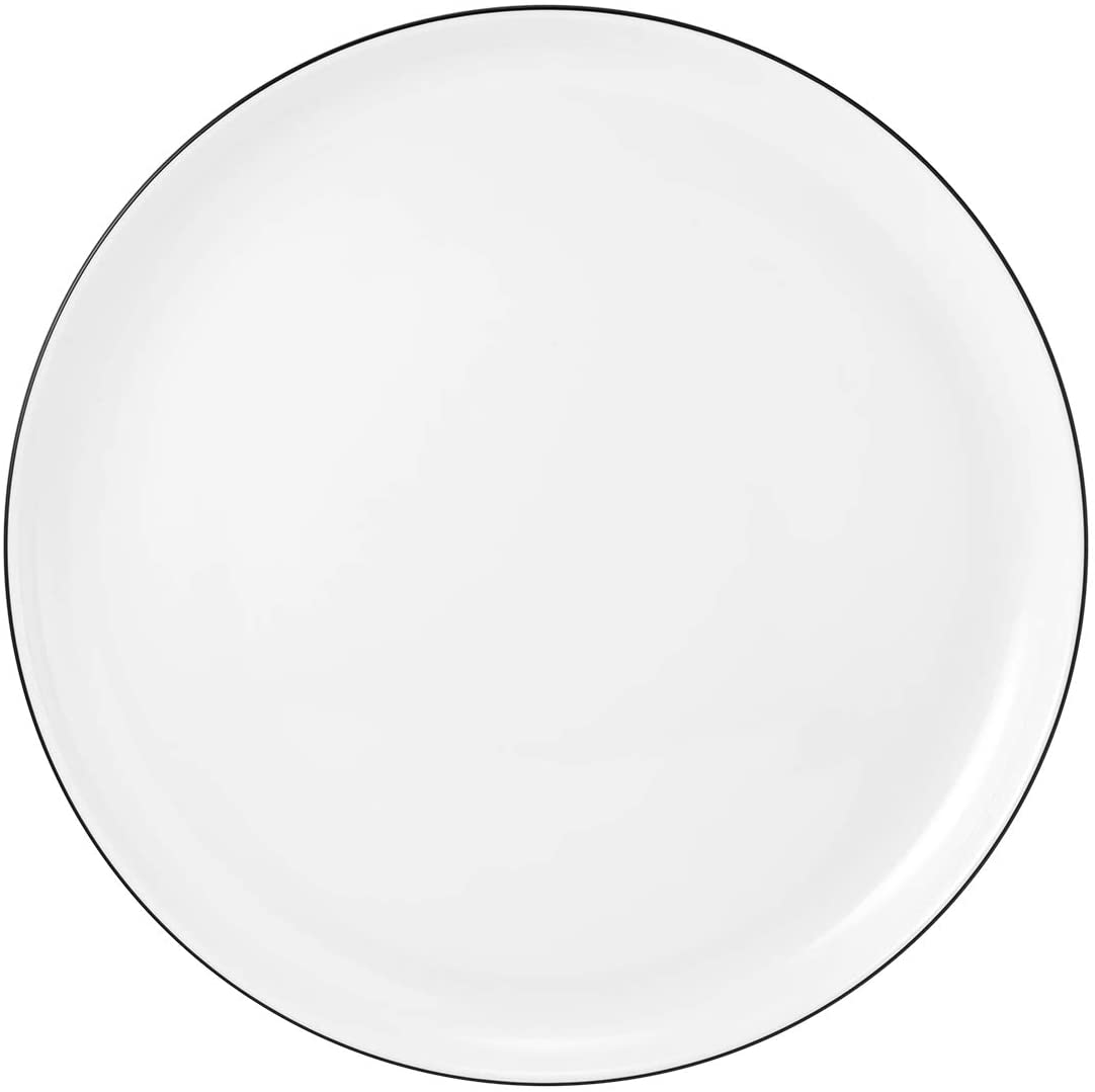 Seltmann Weiden Lido Black Line Round Dinner Plate, Black