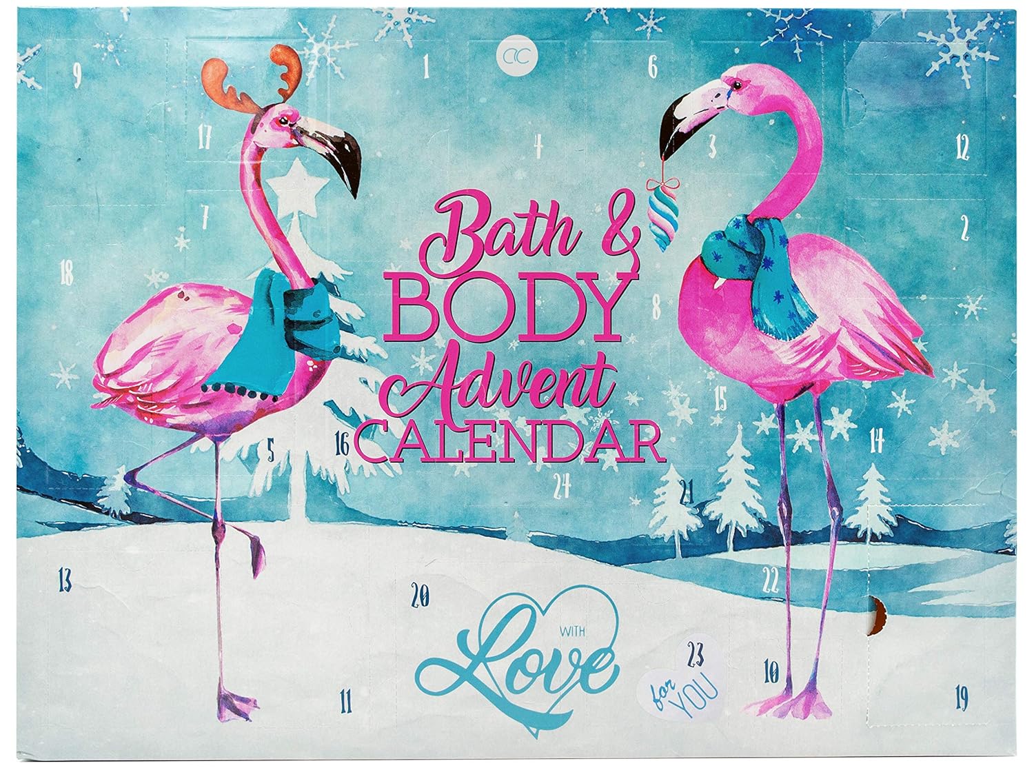 matrasa XXL Advent Calendar Flamingo Love for Women - Bath & Body Care Christmas Calendar Women