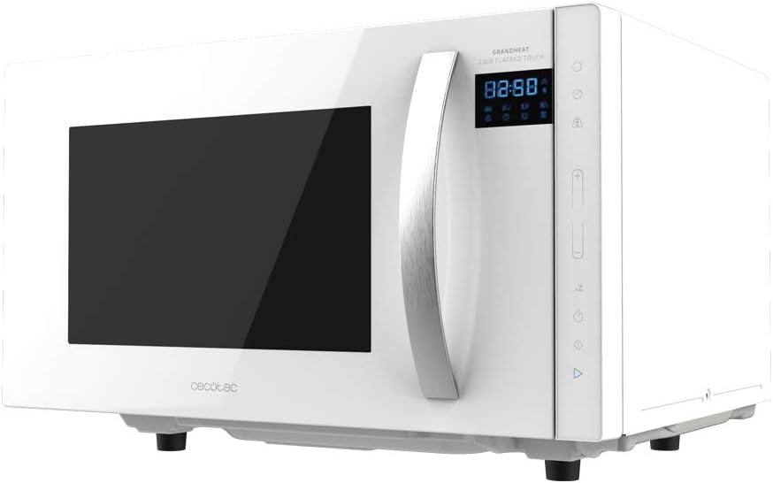 Cecotec GrandHeat 2300 Flatbed Touch White Microwave without Plate Capacity 23 Liters Power 800 W 8 Preset Functions Timer up to 95 min [Energy Efficiency Class A+]