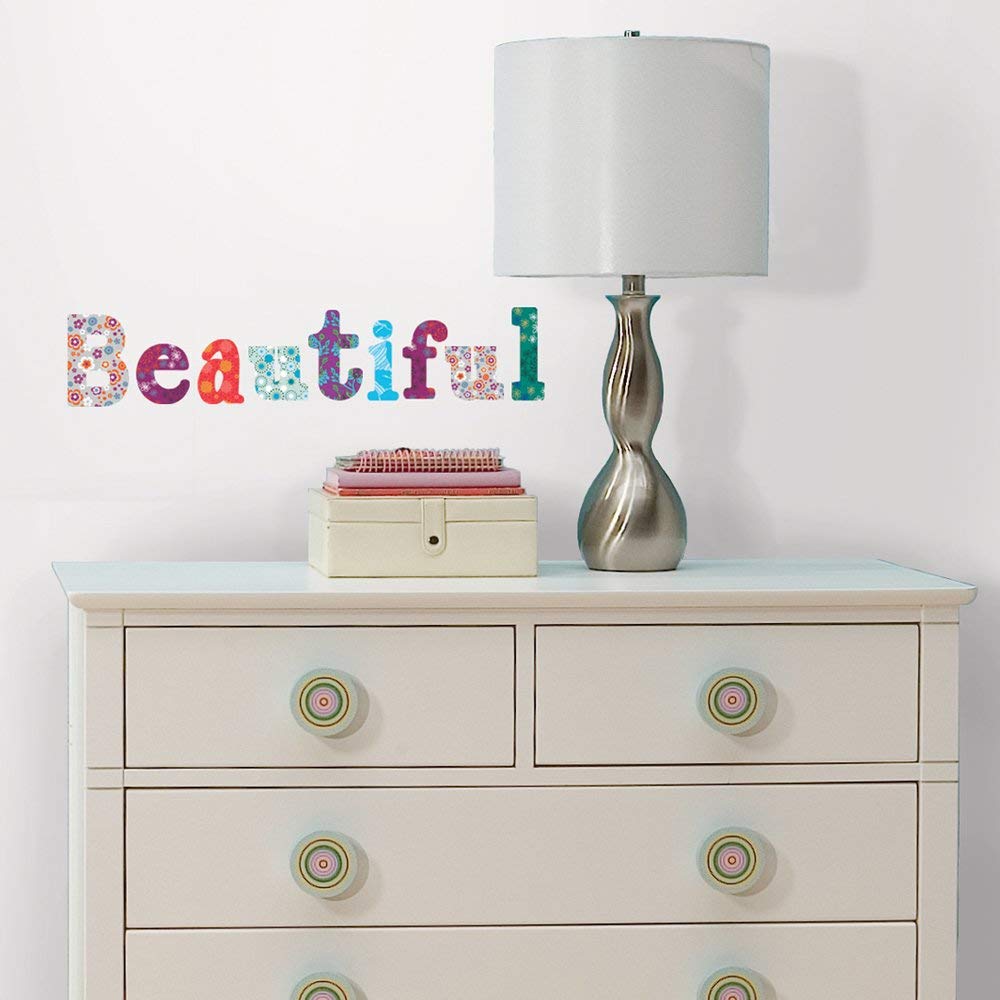 Roommates Repositionable Wall Stickers Boho Alphabet