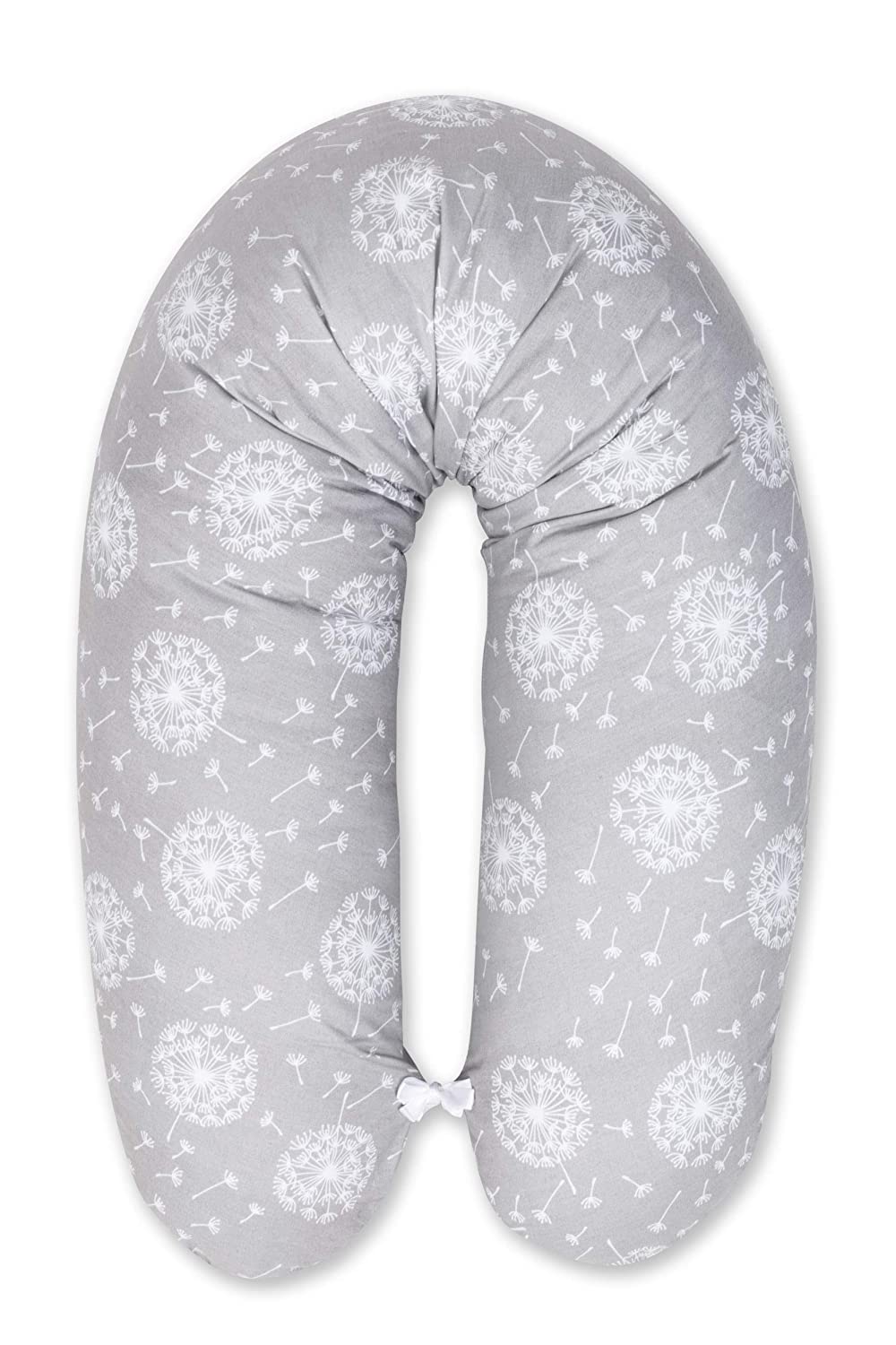 Amilian Nursing Pillow with Filling Side Sleeper Pillow for Baby 170 cm Including Cover 100% Cotton with Zip Baby Pillow Available Pattern Down Blue
