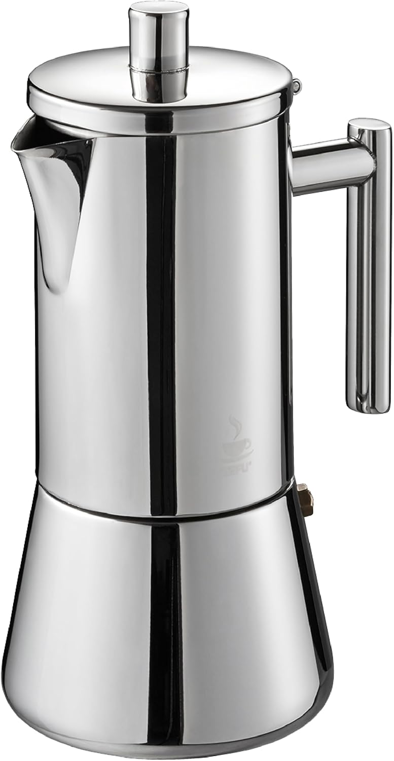 Gefu Espresso Maker, stainless steel 14,5 x 10,5 x 22 cm