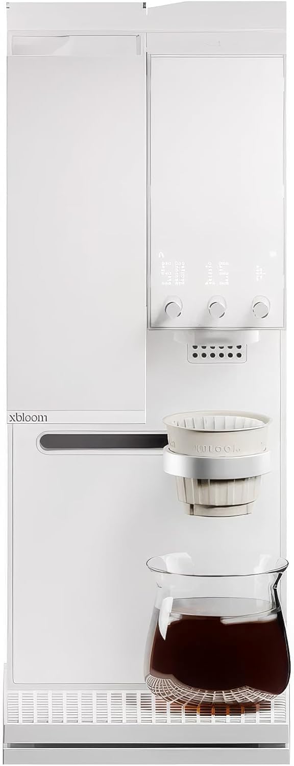 xBloom Studio - Fully Automatic Coffee Machine 3-in-1 with Integrated Grinder, Scales and 3 Automation Levels - Premium Filter Coffee Machine as Versatile Coffee Machine in Moonlight White 220-240V