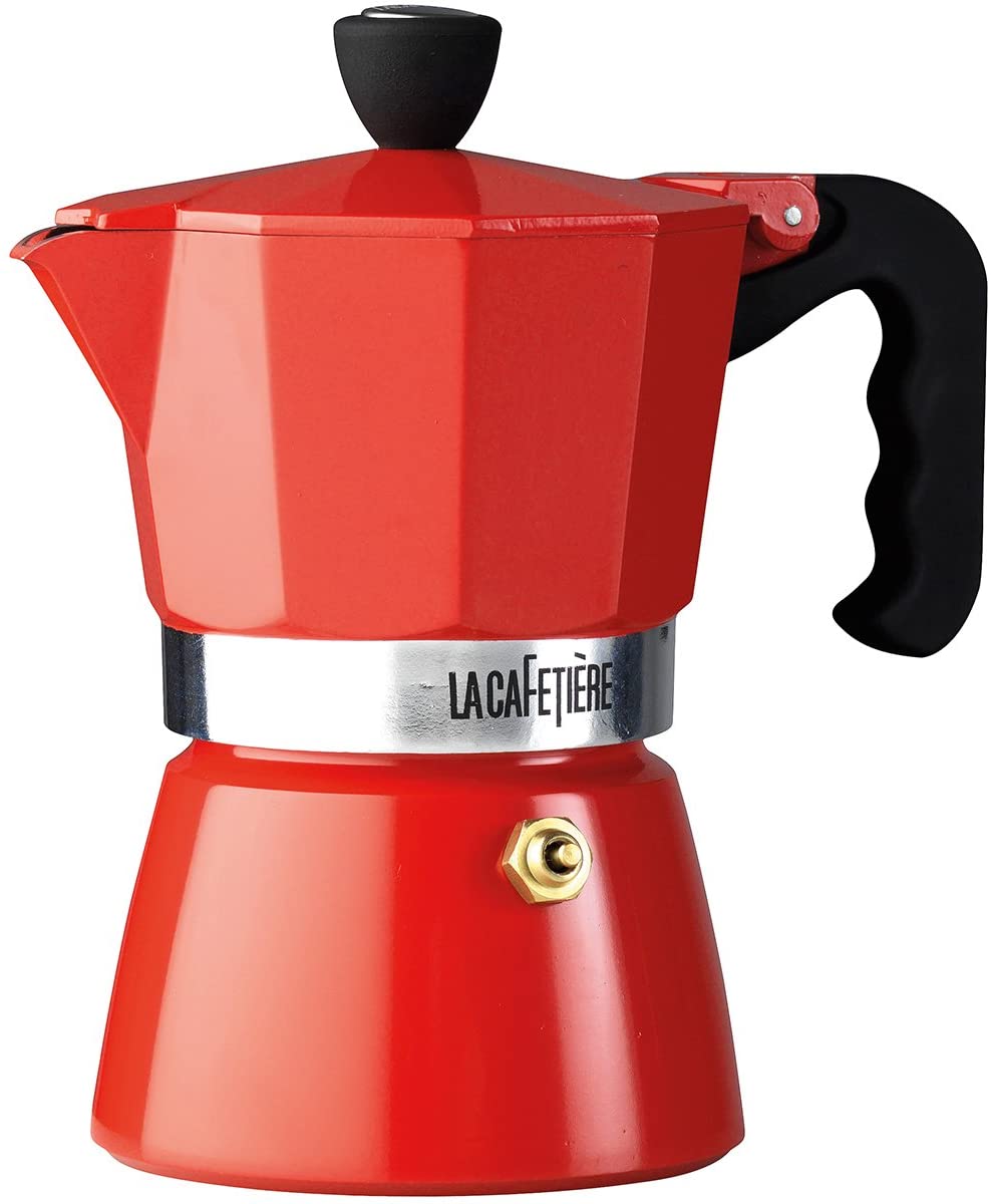 CREATIVE TOPS La Cafetiere La Cafetière Classic 3 Cup Stove Espresso Maker, Black - 200 ml (7 FL oz), Stainless Steel, One Size