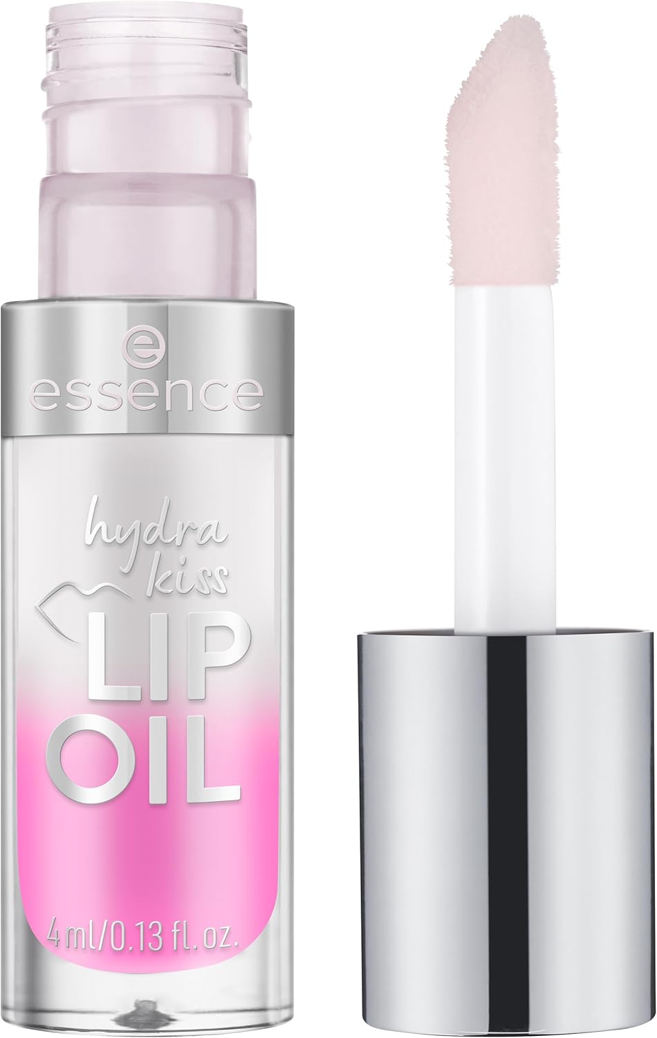 essence cosmetics essence hydra kiss lip oil, lip gloss, no. 01, pink, moisturising, nourishing, with oils, shiny, radiant fresh, nanoparticles free, pack of 1 (4 ml)