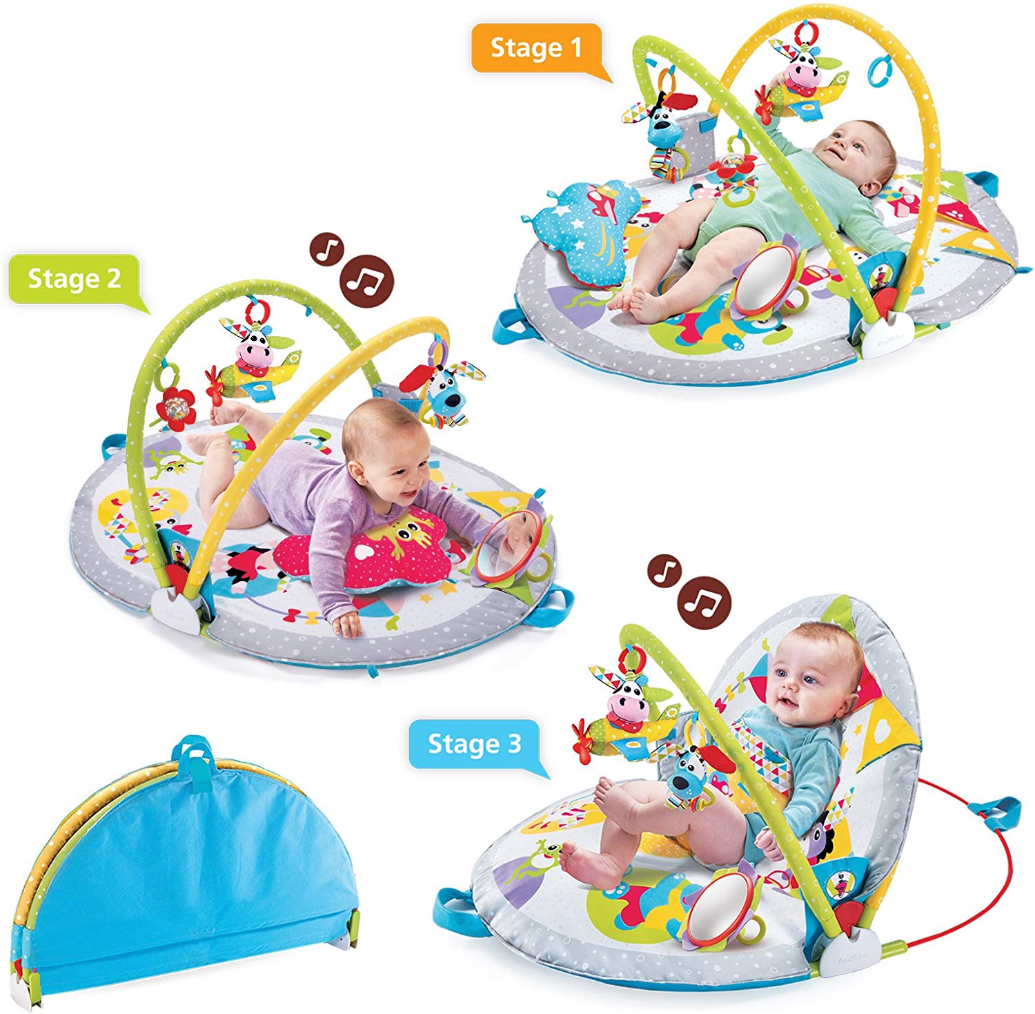 Yookidoo 40145 Gymotion Seat Play Mat, Multi-Colour