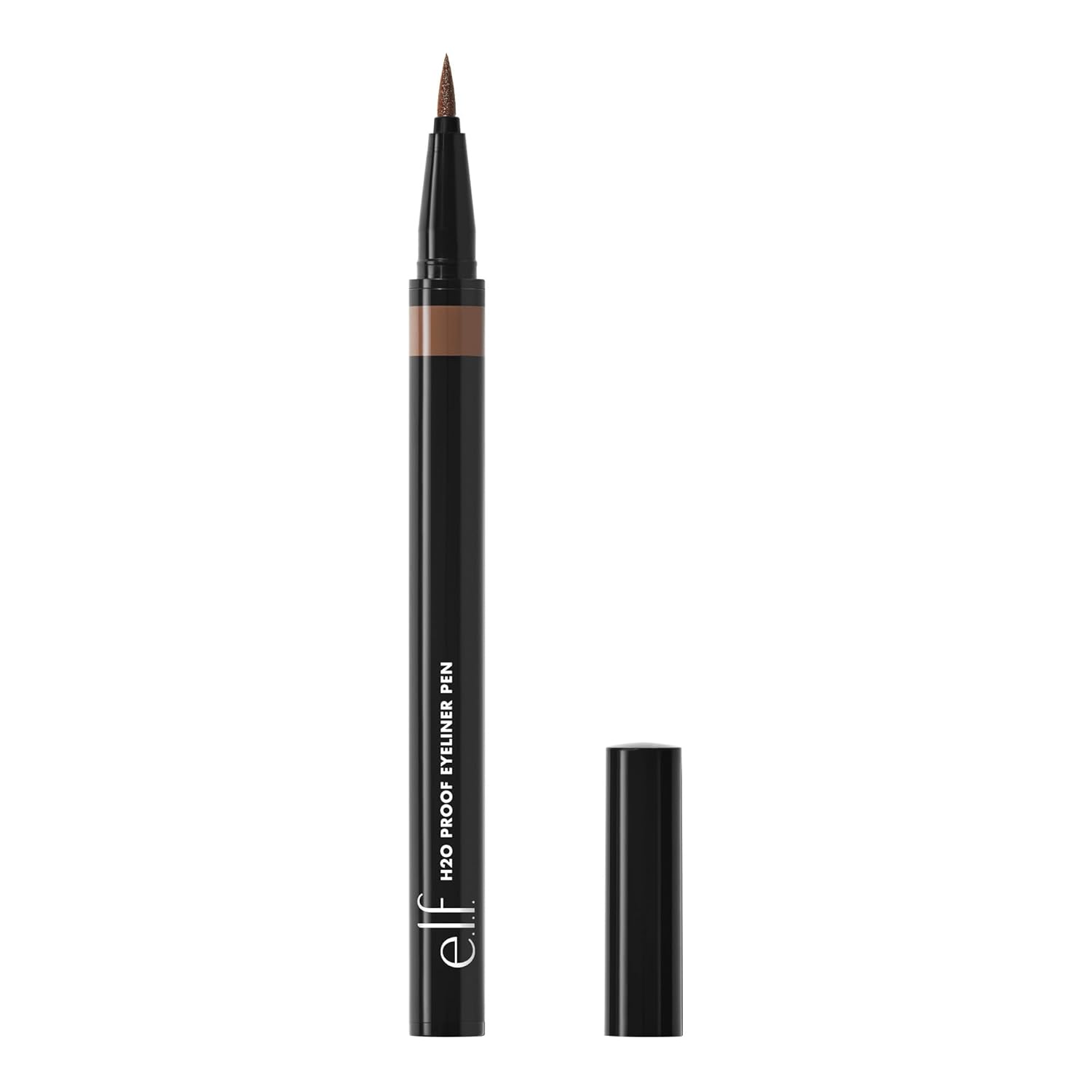 eleven. H2O Proof Eyeliner Pen, Waterproof Felt Eyeliner with Intense Color Release for Eye-catching Looks, Vegan and Cruelty Free, Deep Brown