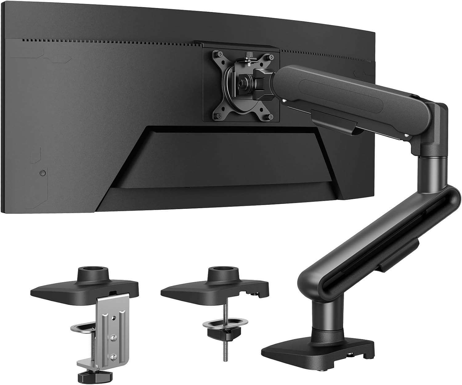 HUANUO Store HUANUO Monitor Mount for 13-40 Inch Screens, Monitor Arm with Nitroglide Suspension up to 12 kg, Monitor Mount Height Adjustable, Swivelling, Tilting, for Gaming and Office, VESA 75 x 75/100 x 100 mm